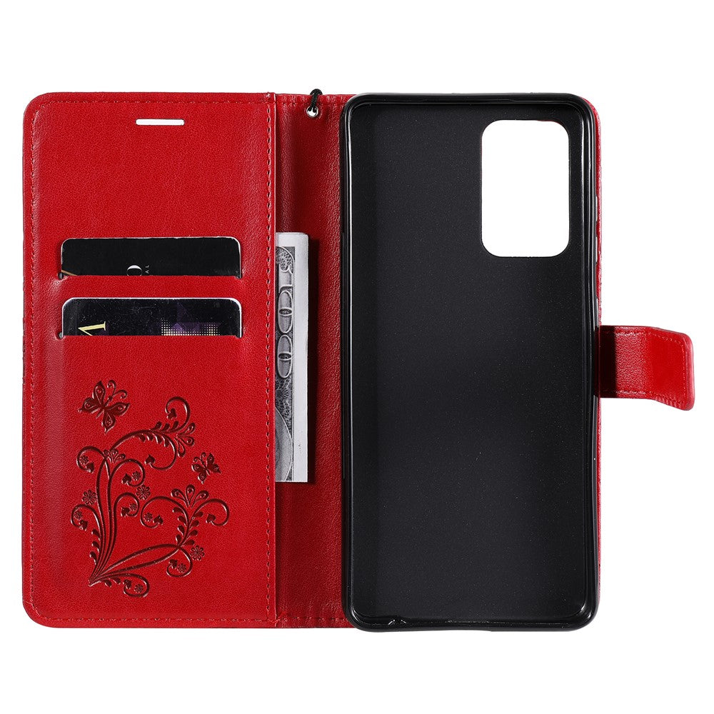 Galaxy A52 4G/5G / A52s 5G Wallet-Hülle – Schmetterling Aufgedruckt & Mit Ständer und Riemen
