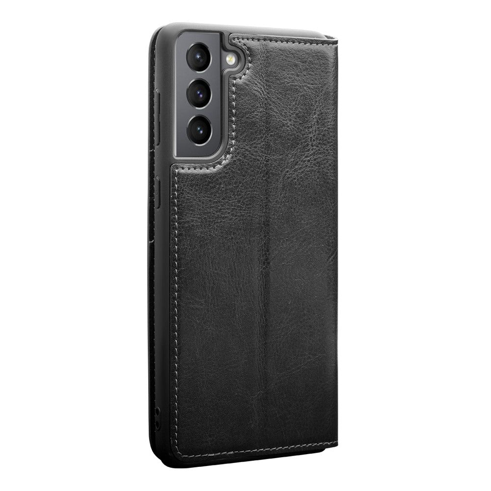 Galaxy S21 Plus Echtleder-Handyhülle – Geldbörse & Standfunktion