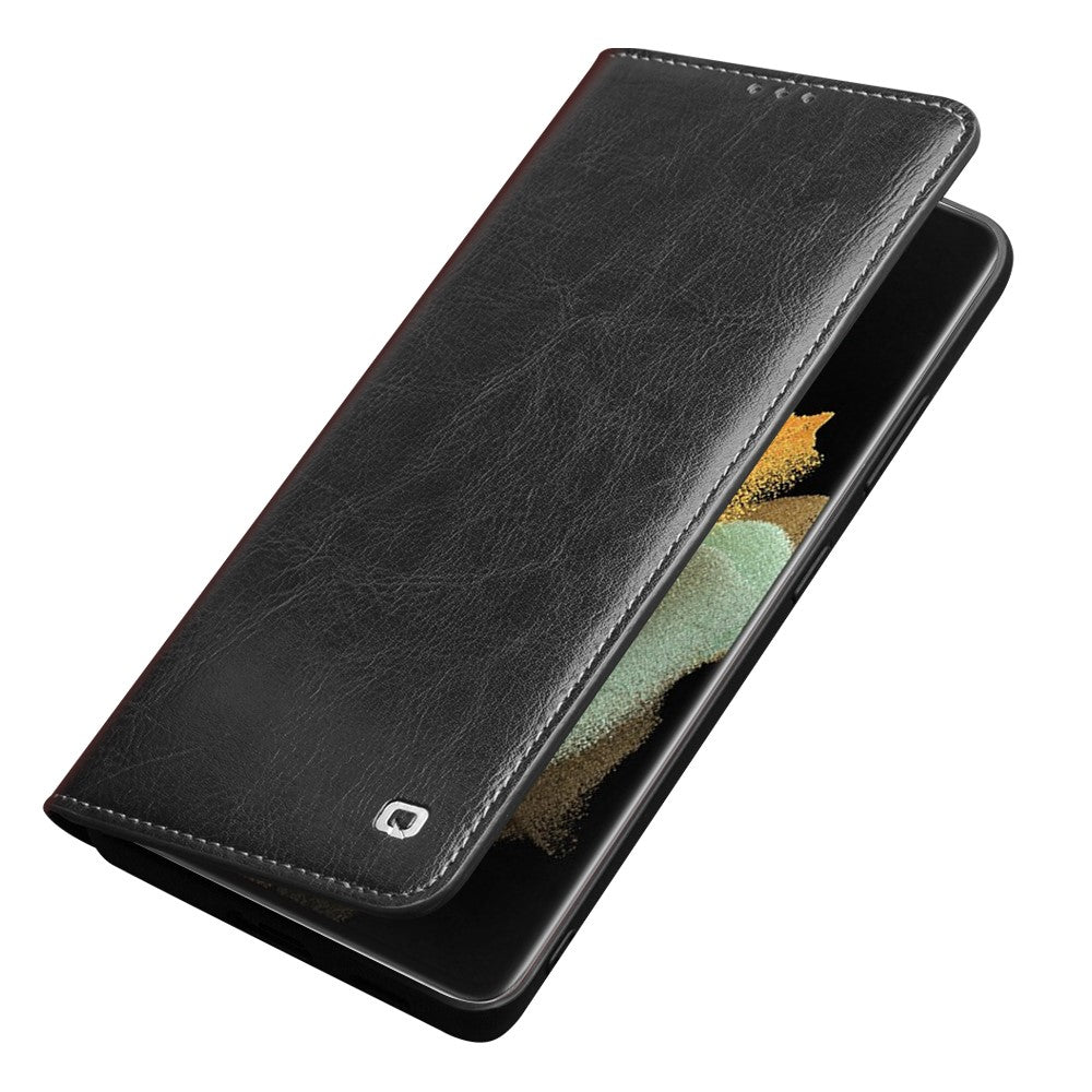 Galaxy S21 Ultra Echtleder-Handyhülle – Geldbörse & Standfunktion