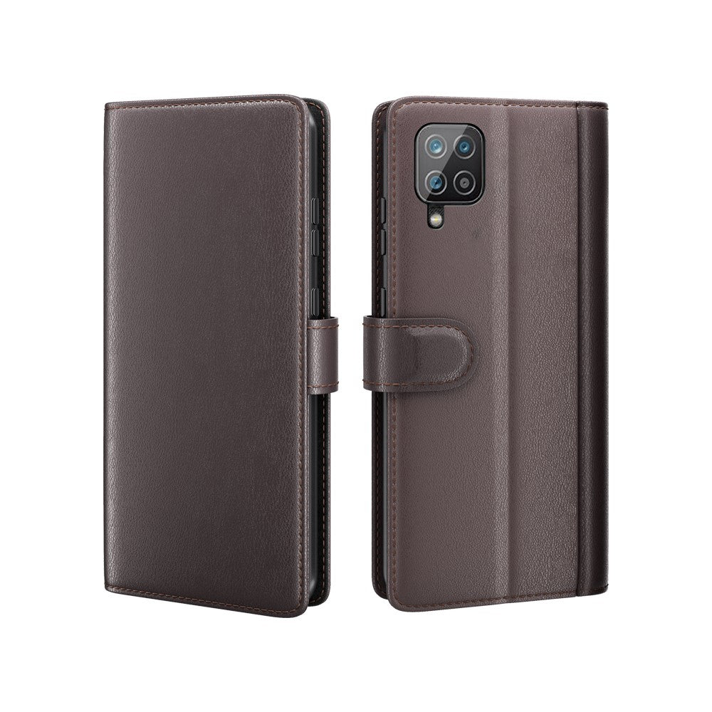 Galaxy A12 Echtleder Hülle mit Kartenfach