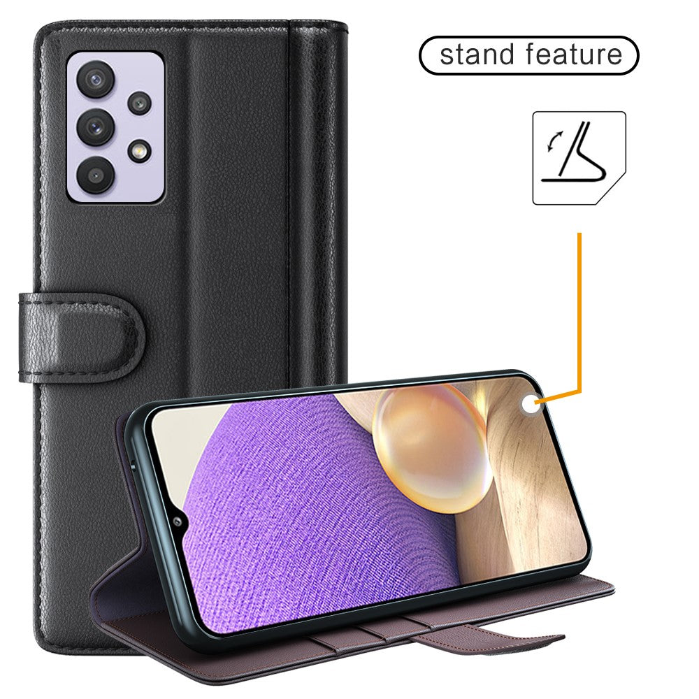 Galaxy A32 5G / M32 5G Echtleder Hülle mit Kartenfach