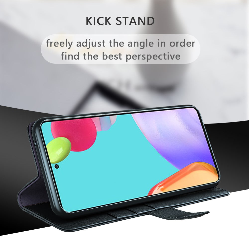 Galaxy A52 5G/4G Echtleder Hülle mit Kartenfach