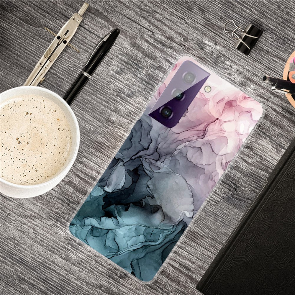Galaxy S21 FE Stoßfeste Hülle – Mit Marmormuster