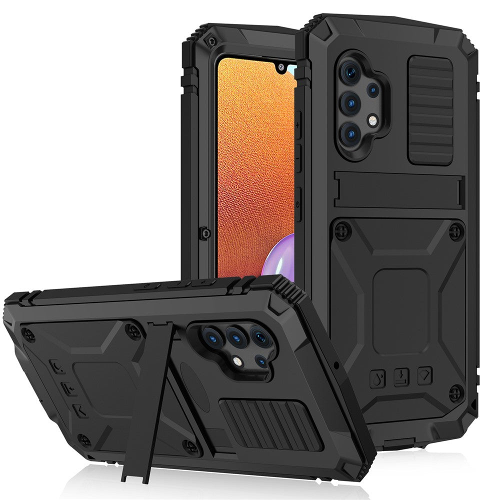 Galaxy A32 4G Schutzhülle – Stoßfest, staubdicht, mit gehärtetem Glas & Ständer