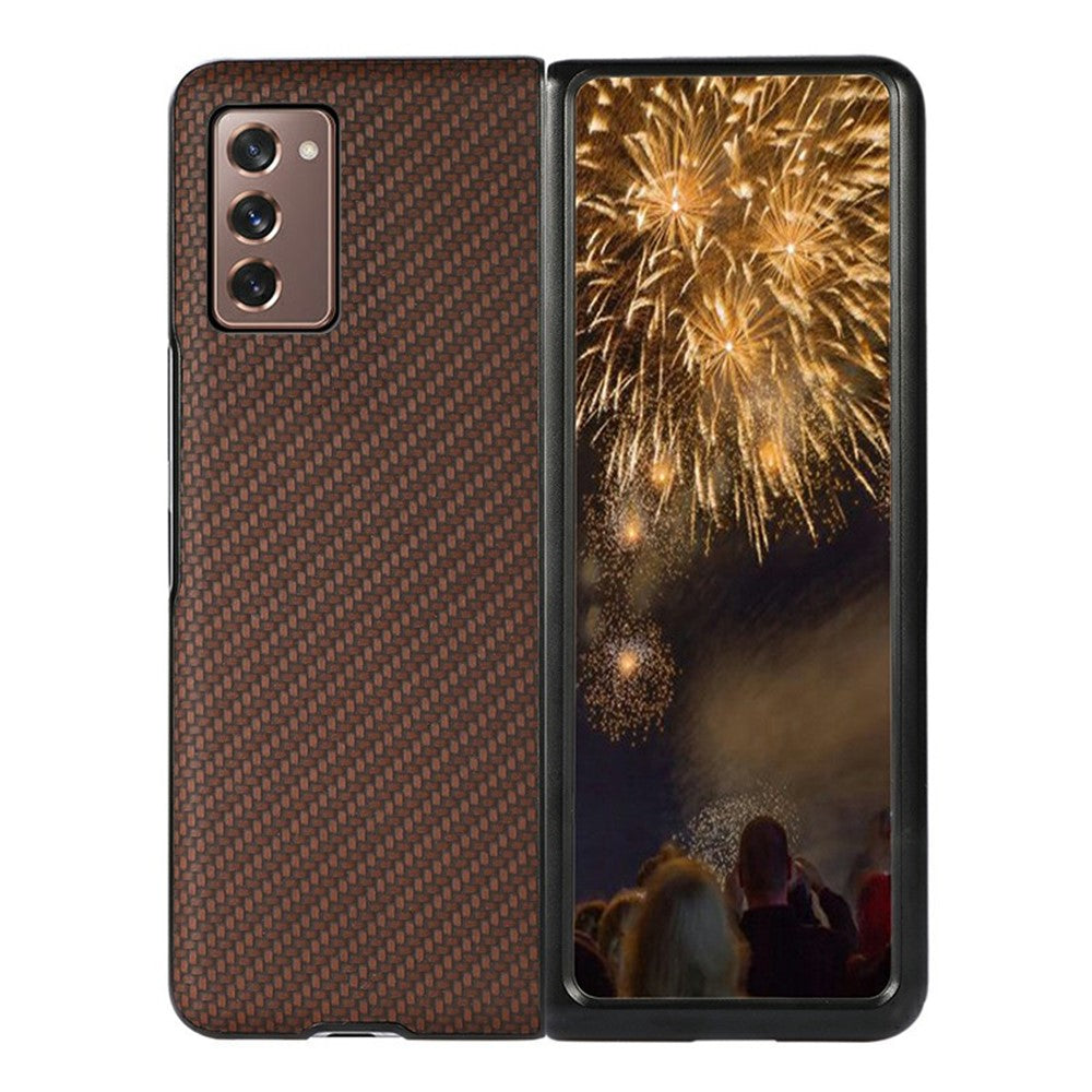 Galaxy Z Fold2 5G Lederhülle – Mit Carbonfaser-Textur