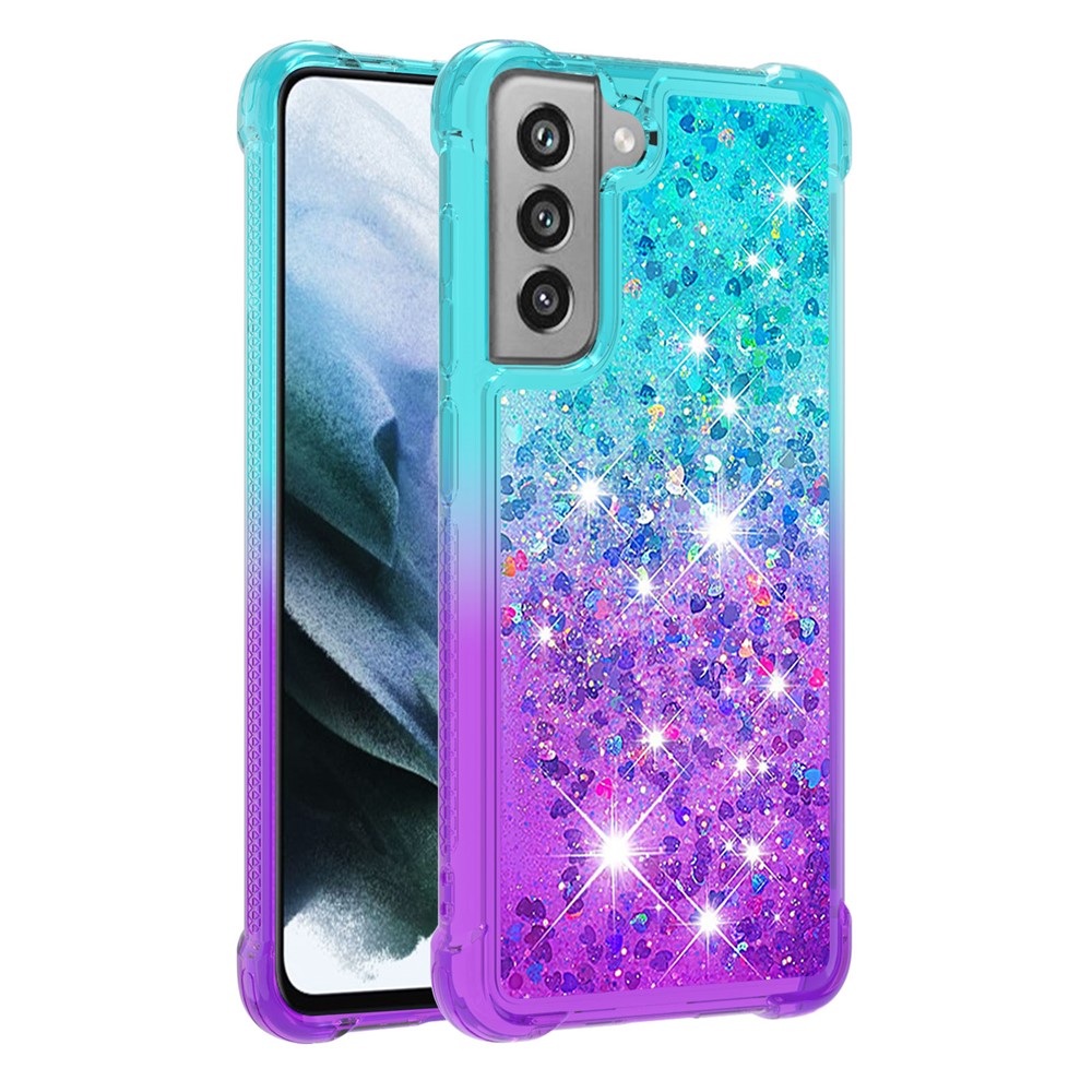 Galaxy S21 FE Glitter-Hülle – Farbverlauf mit funkelndem Puder