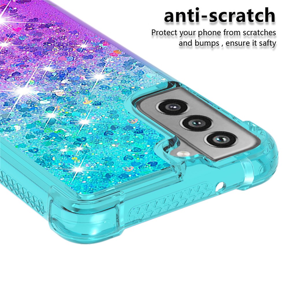 Galaxy S21 FE Glitter-Hülle – Farbverlauf mit funkelndem Puder