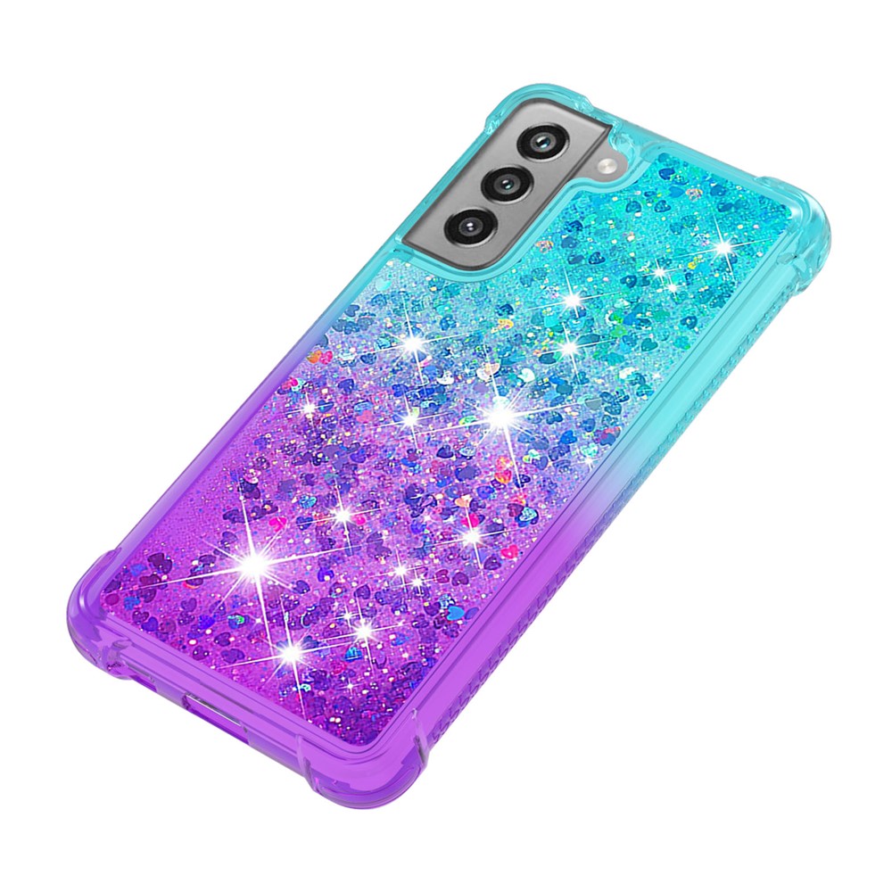 Galaxy S21 FE Glitter-Hülle – Farbverlauf mit funkelndem Puder