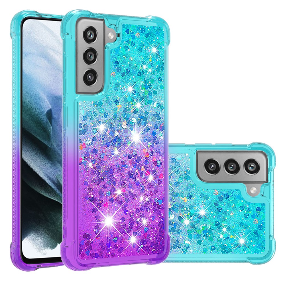 Galaxy S21 FE Glitter-Hülle – Farbverlauf mit funkelndem Puder