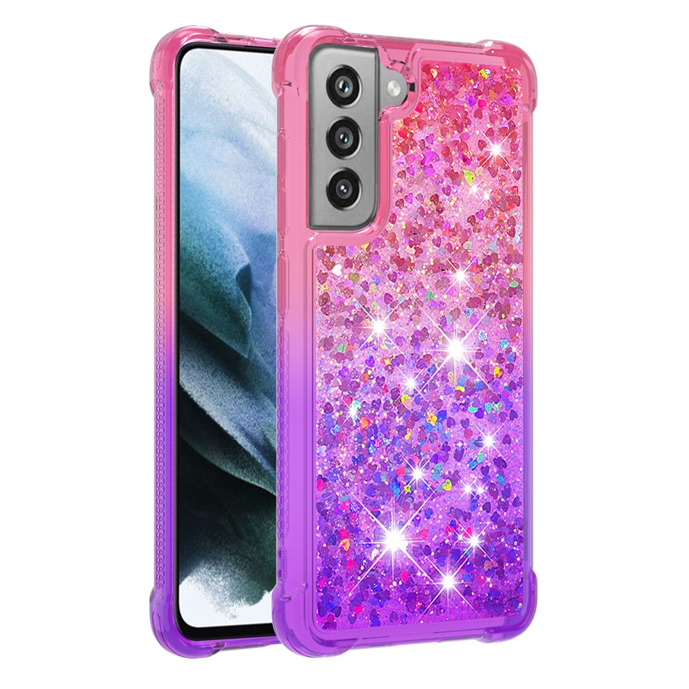 Galaxy S21 FE Glitter-Hülle – Farbverlauf mit funkelndem Puder