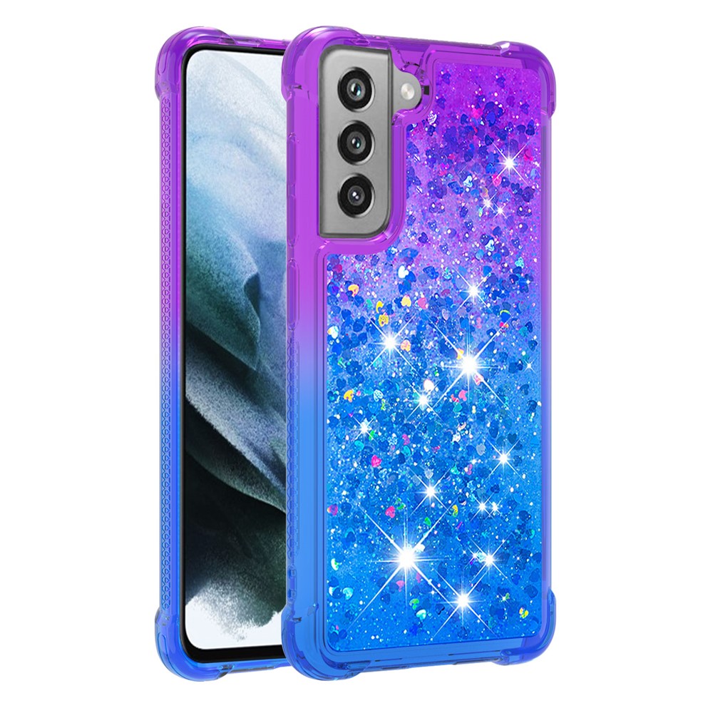 Galaxy S21 FE Glitter-Hülle – Farbverlauf mit funkelndem Puder