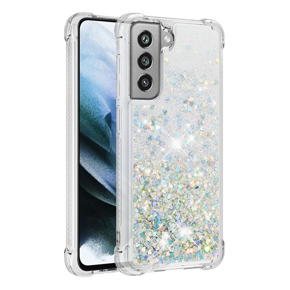 Galaxy S21 FE Glitzer-Hülle – Stoßfest & mit Treibsand