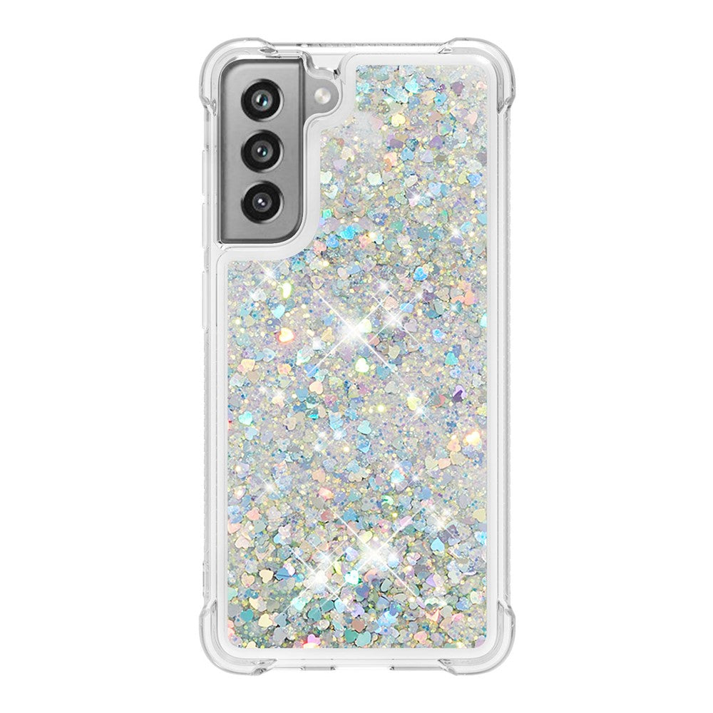 Galaxy S21 FE Glitzer-Hülle – Stoßfest & mit Treibsand