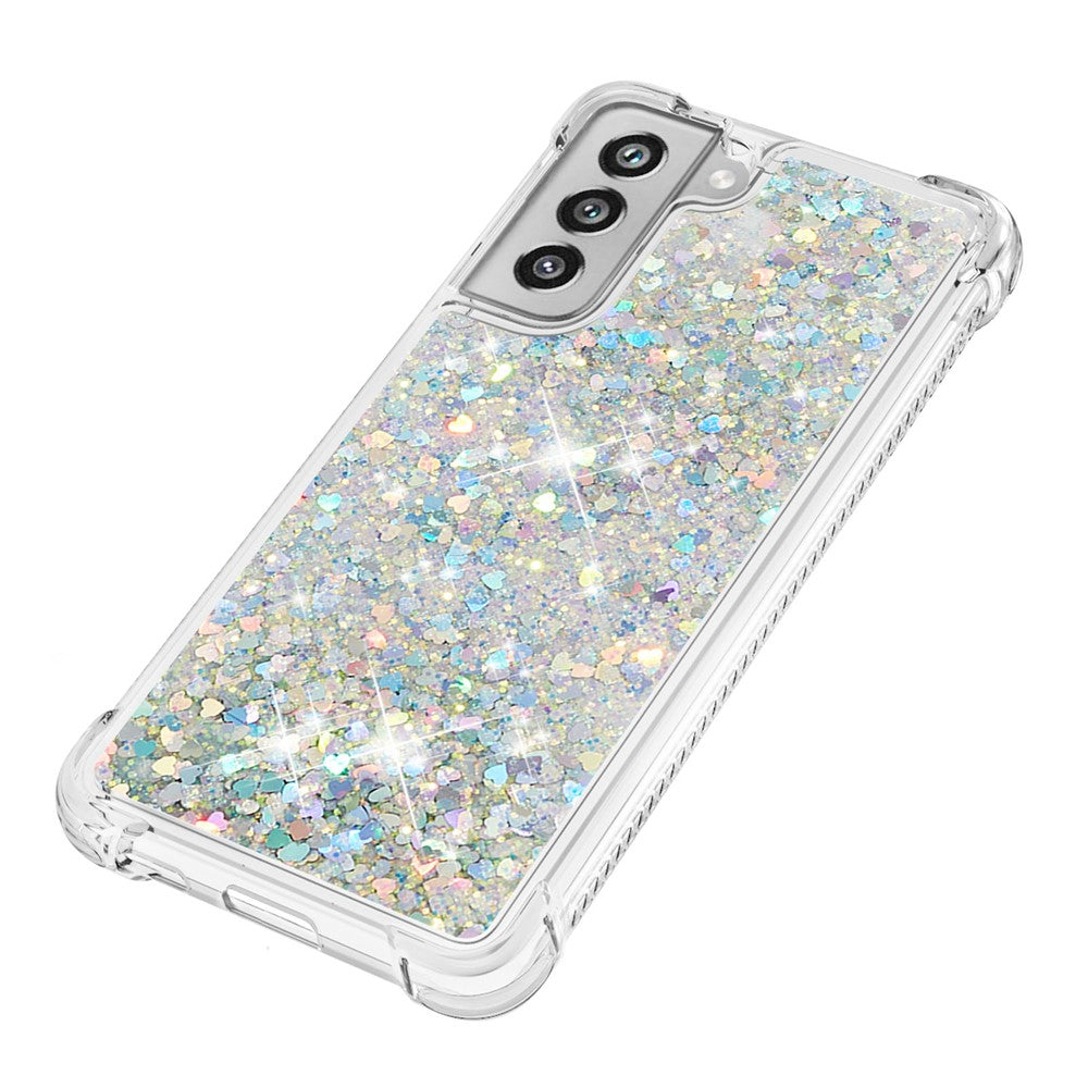 Galaxy S21 FE Glitzer-Hülle – Stoßfest & mit Treibsand