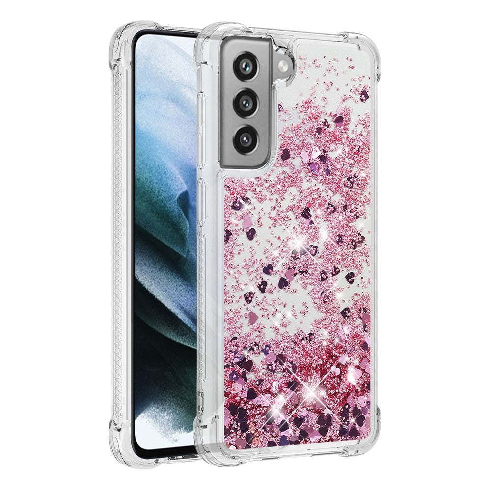 Galaxy S21 FE Glitzer-Hülle – Stoßfest & mit Treibsand