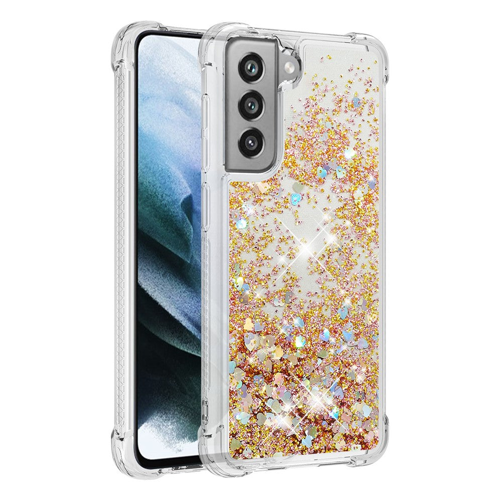 Galaxy S21 FE Glitzer-Hülle – Stoßfest & mit Treibsand