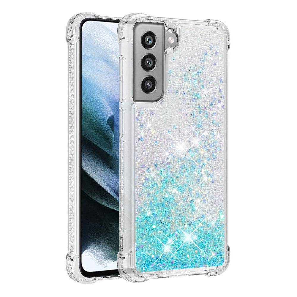 Galaxy S21 FE Glitzer-Hülle – Stoßfest & mit Treibsand
