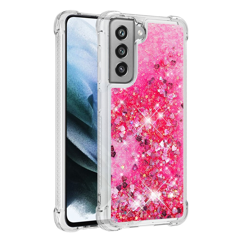 Galaxy S21 FE Glitzer-Hülle – Stoßfest & mit Treibsand
