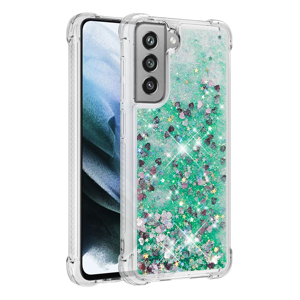 Galaxy S21 FE Glitzer-Hülle – Stoßfest & mit Treibsand