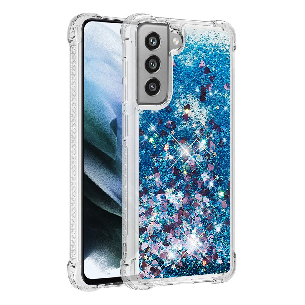 Galaxy S21 FE Glitzer-Hülle – Stoßfest & mit Treibsand