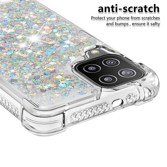 Galaxy A22 4G Glitzer-Hülle – Stoßfest & mit Treibsand