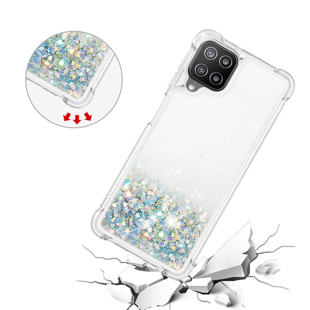 Galaxy A22 4G Glitzer-Hülle – Stoßfest & mit Treibsand