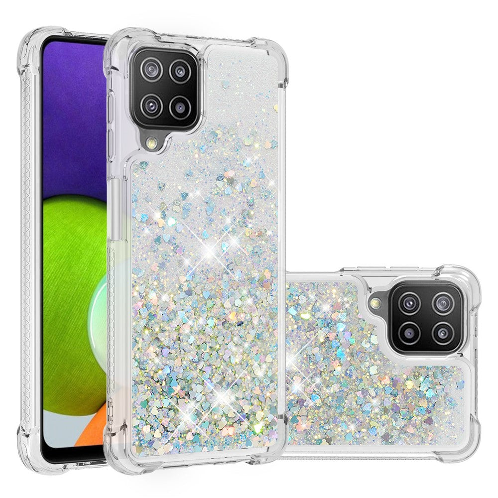 Galaxy A22 4G Glitzer-Hülle – Stoßfest & mit Treibsand