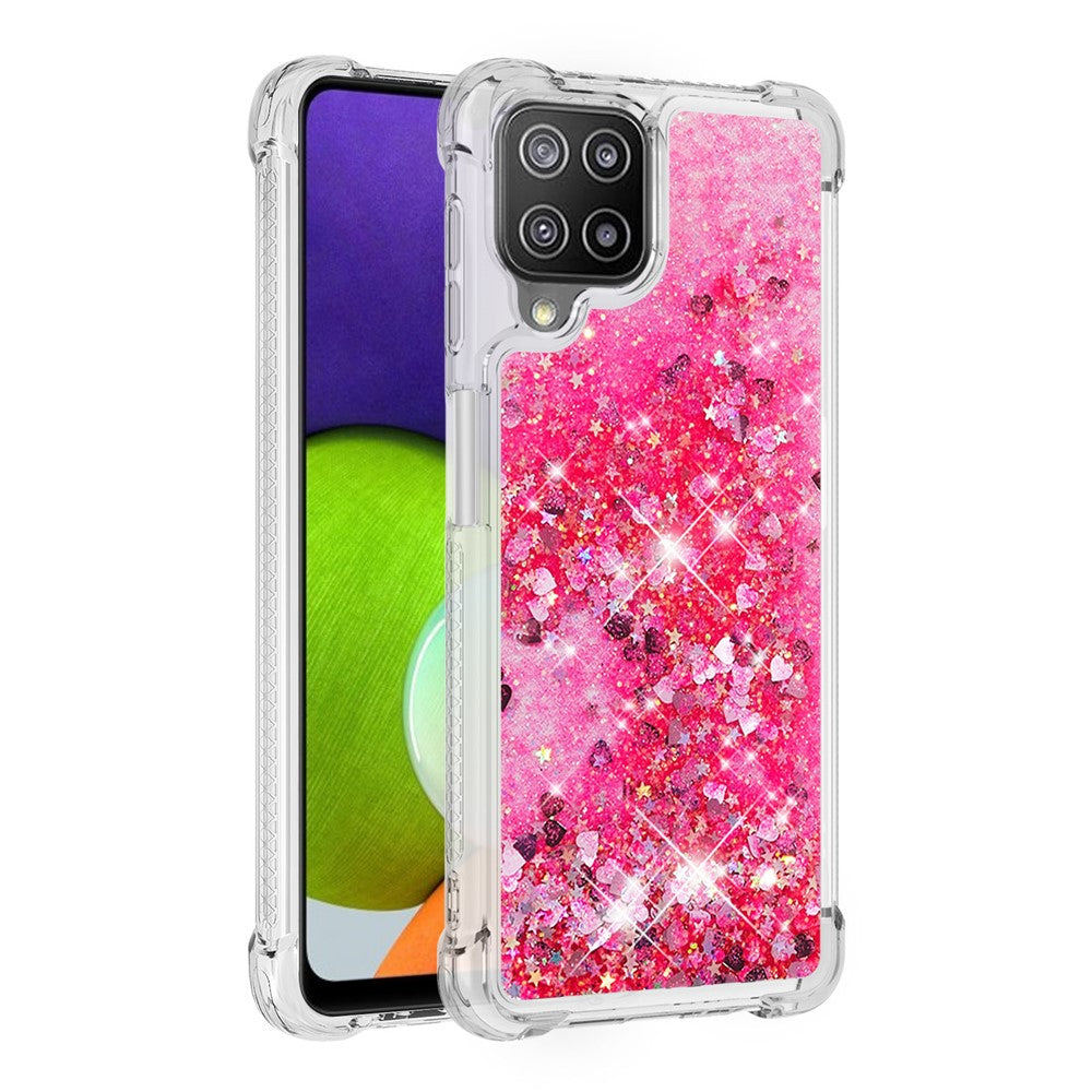 Galaxy A22 4G Glitzer-Hülle – Stoßfest & mit Treibsand