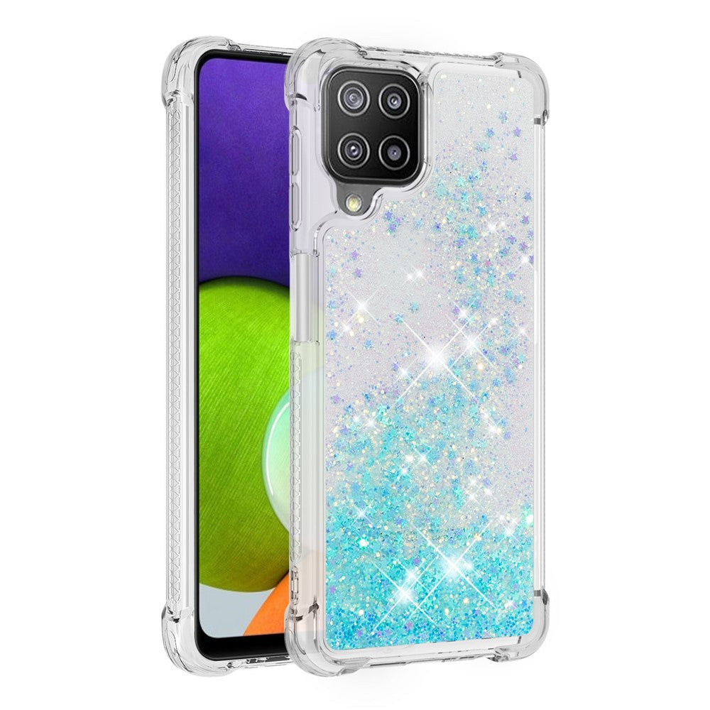 Galaxy A22 4G Glitzer-Hülle – Stoßfest & mit Treibsand