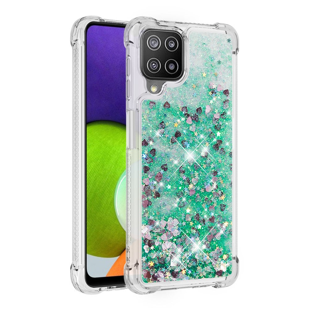 Galaxy A22 4G Glitzer-Hülle – Stoßfest & mit Treibsand