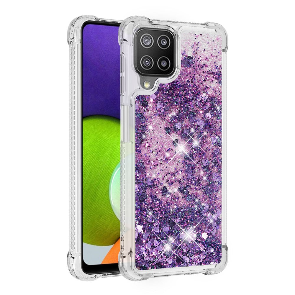 Galaxy A22 4G Glitzer-Hülle – Stoßfest & mit Treibsand