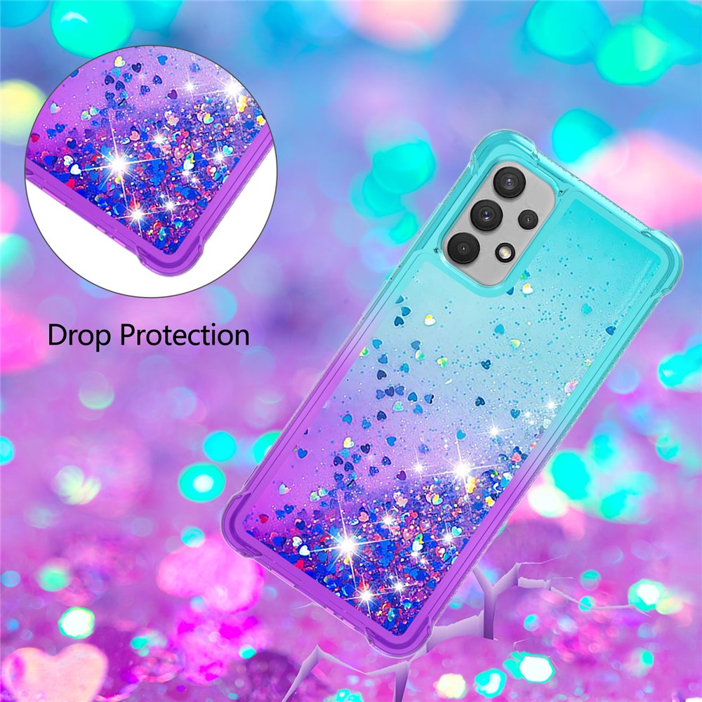 Galaxy A32 4G Glitter-Hülle – Farbverlauf mit funkelndem Puder