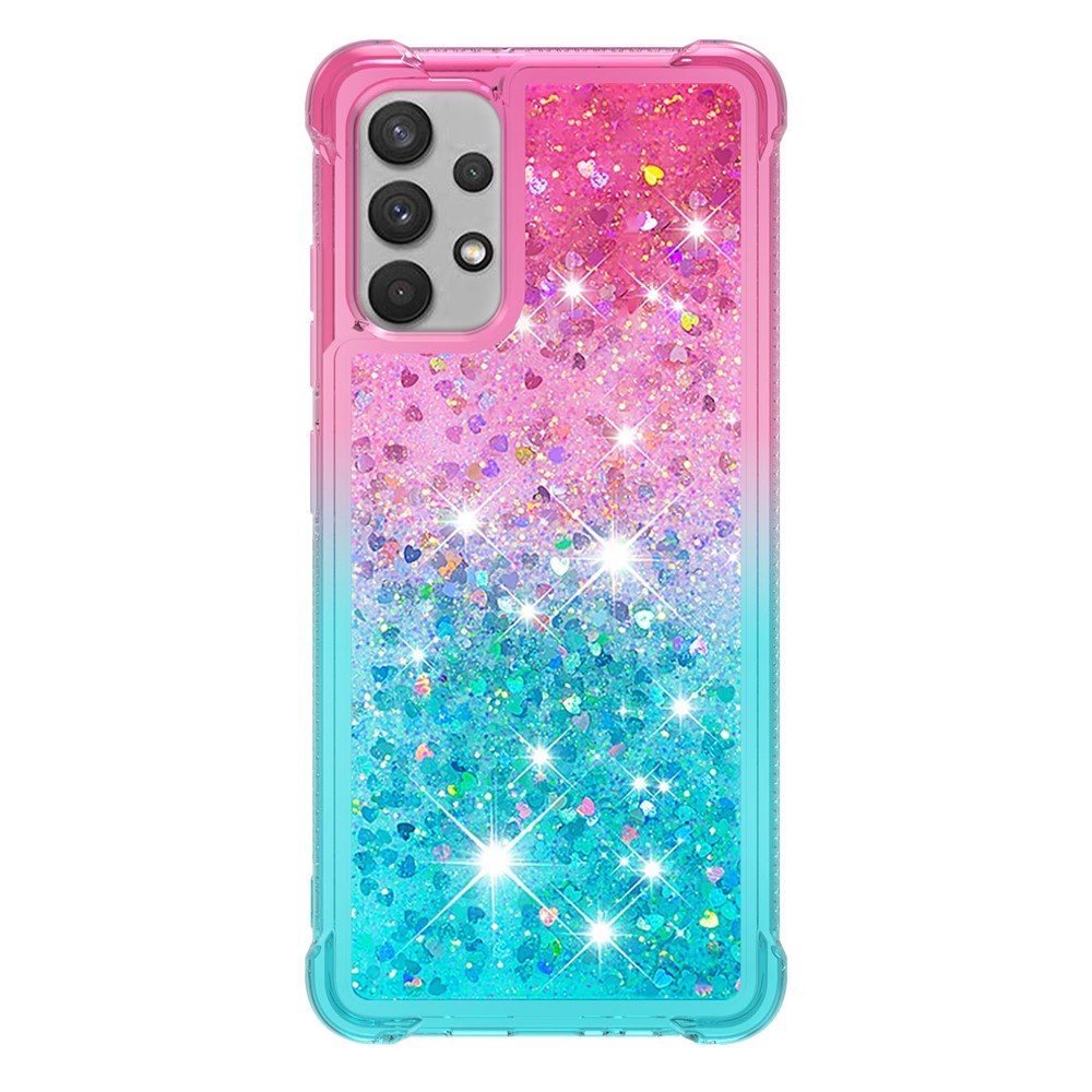 Galaxy A32 4G Glitter-Hülle – Farbverlauf mit funkelndem Puder