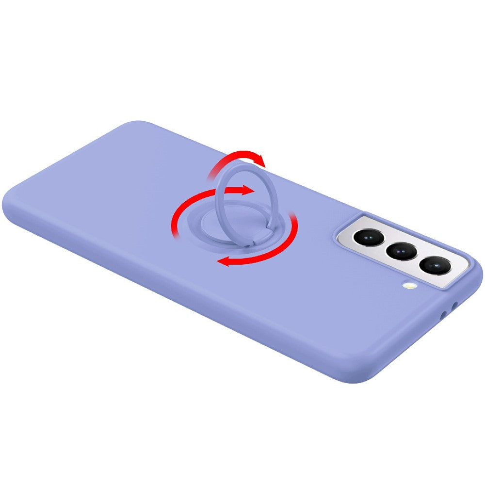 Galaxy S21 5G/4G Silikonhülle – Leicht & Mit Schwenkring-Ständer