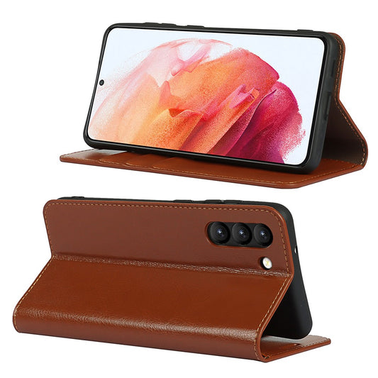 Galaxy S21 FE Echtleder-Hülle mit Kartenfach