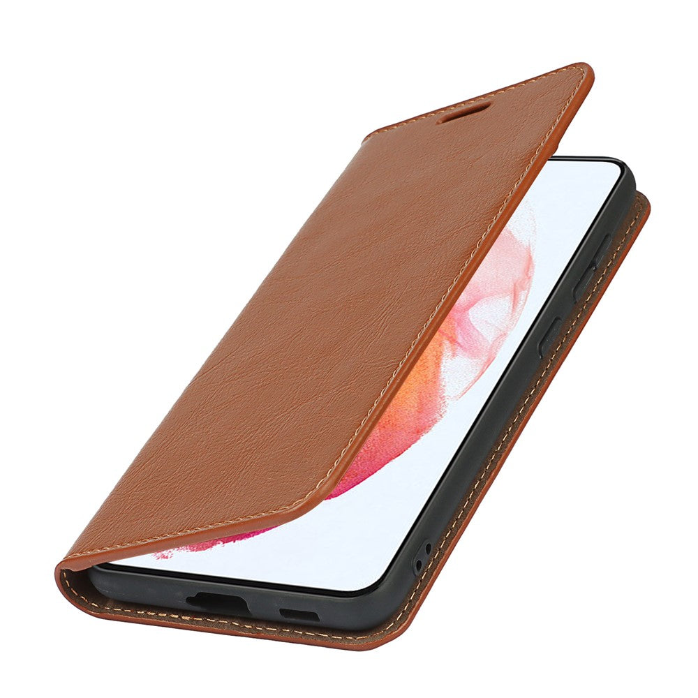 Galaxy S21 FE Echtleder-Hülle mit Kartenfach