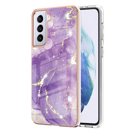 Galaxy S21 5G/4G Schutzhülle – Mit Marmormuster 2,0 mm Galvanik-Rückseite