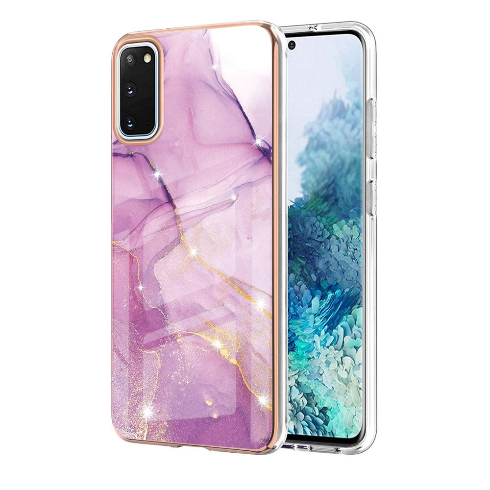 Galaxy S20 4G/5G Schutzhülle – Mit Marmormuster 2,0 mm Galvanik-Rückseite