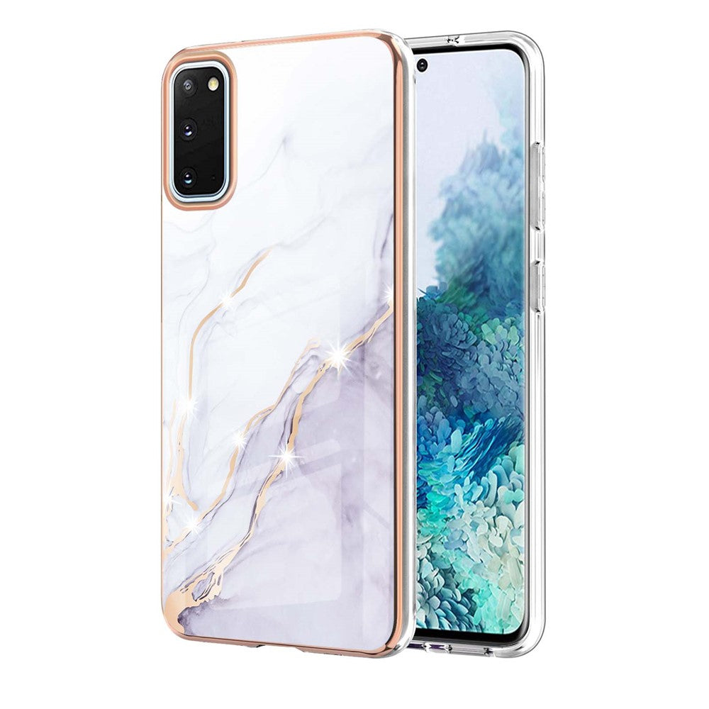 Galaxy S20 4G/5G Schutzhülle – Mit Marmormuster 2,0 mm Galvanik-Rückseite