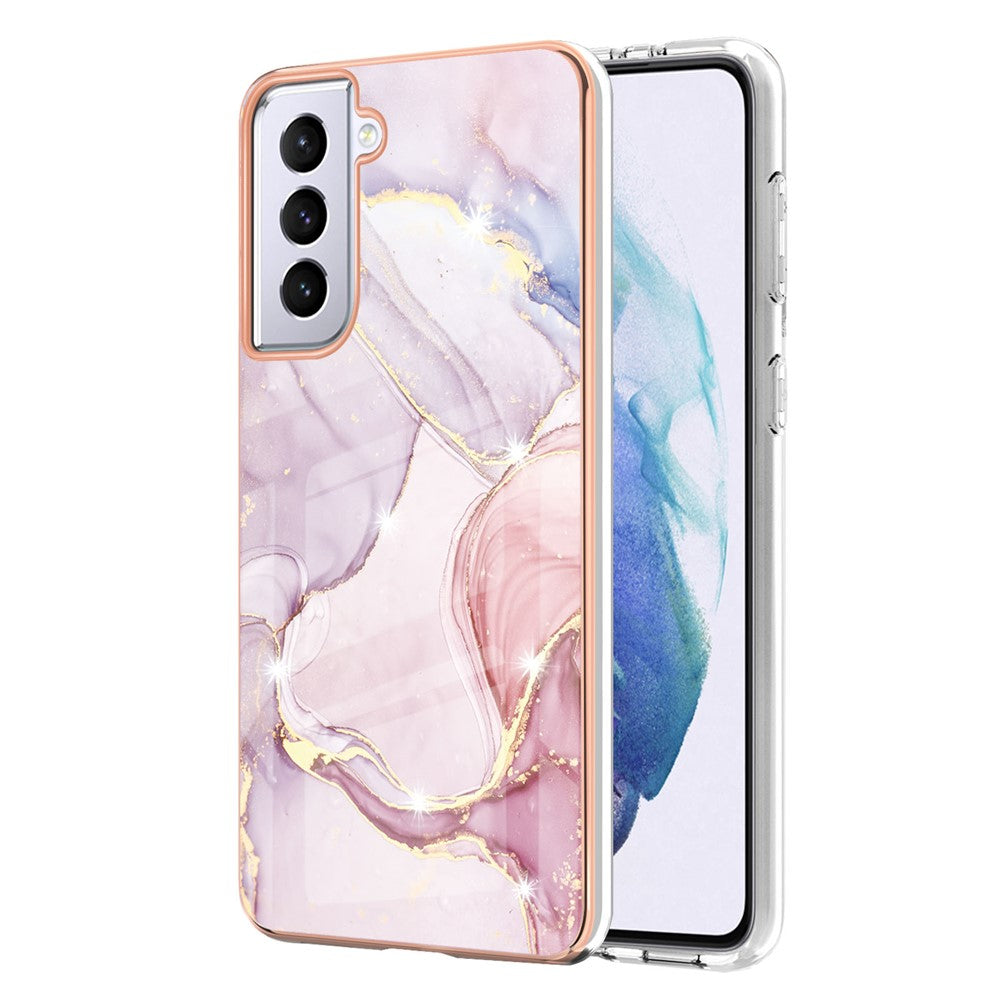 Galaxy S21 Plus 5G Schutzhülle – Mit Marmormuster 2,0 mm Galvanik-Rückseite