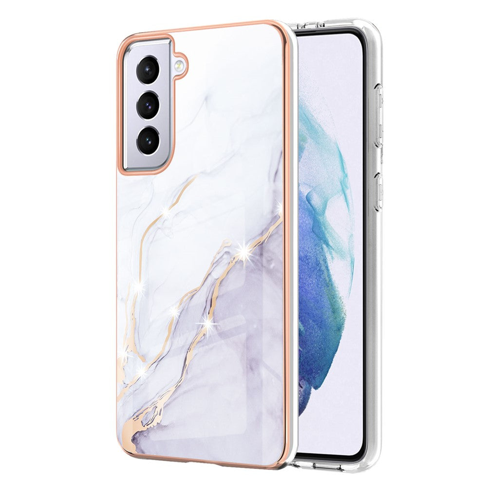 Galaxy S21 Plus 5G Schutzhülle – Mit Marmormuster 2,0 mm Galvanik-Rückseite