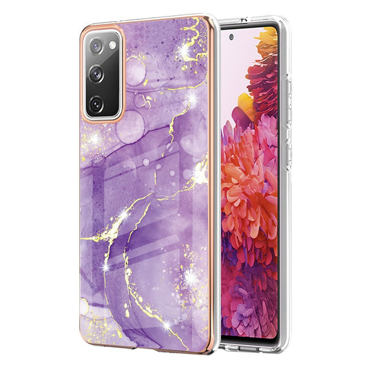Galaxy S20 FE 4G/5G / S20 Lite / S20 FE 2022 Schutzhülle – Mit Marmormuster 2,0 mm Galvanik-Rückseite