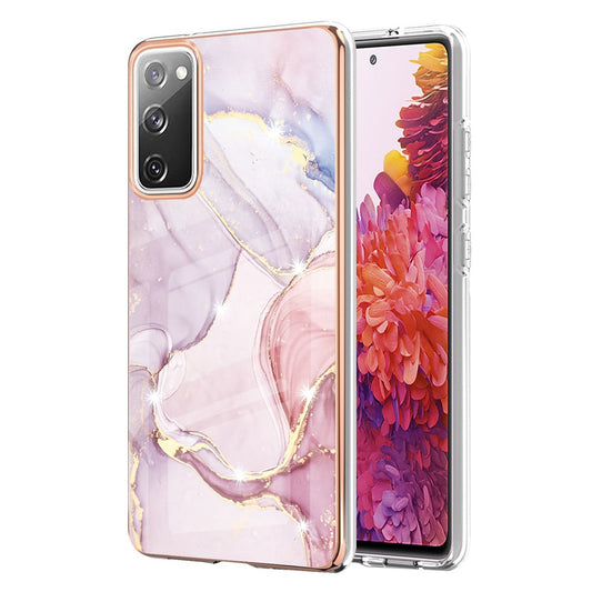Galaxy S20 FE 4G/5G / S20 Lite / S20 FE 2022 Schutzhülle – Mit Marmormuster 2,0 mm Galvanik-Rückseite
