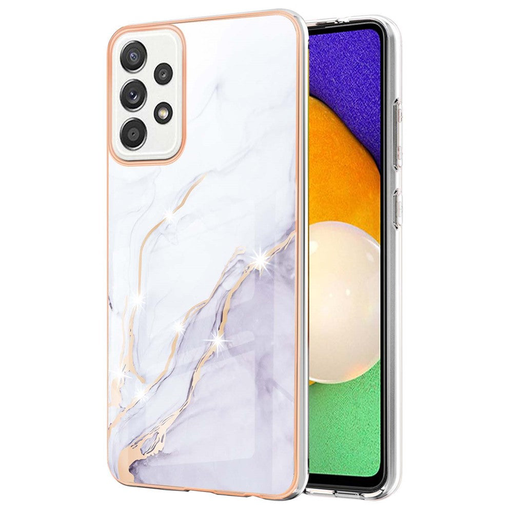 Galaxy A52 5G/4G / A52s 5G Schutzhülle – Mit Marmormuster 2,0 mm Galvanik-Rückseite