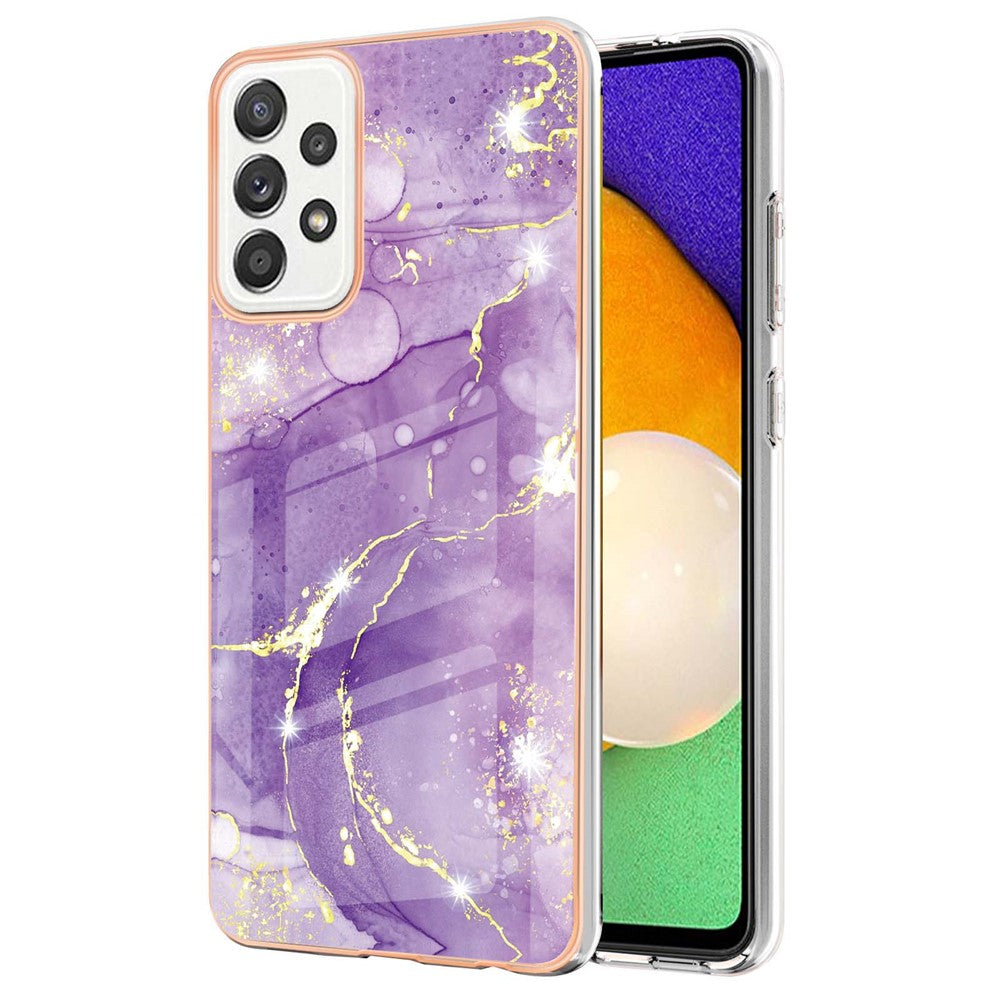 Galaxy A52 5G/4G / A52s 5G Schutzhülle – Mit Marmormuster 2,0 mm Galvanik-Rückseite