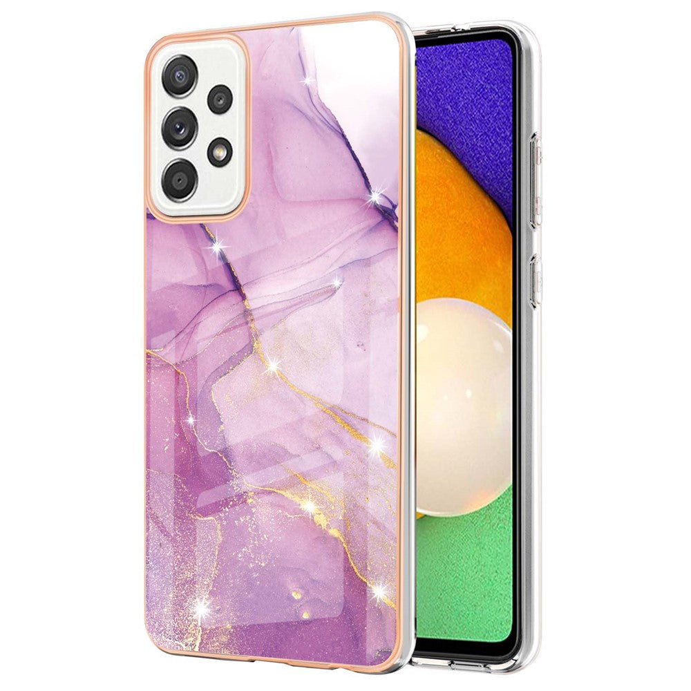Galaxy A52 5G/4G / A52s 5G Schutzhülle – Mit Marmormuster 2,0 mm Galvanik-Rückseite