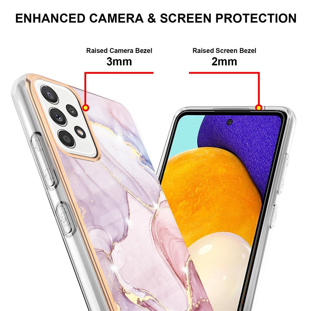 Galaxy A52 5G/4G / A52s 5G Schutzhülle – Mit Marmormuster 2,0 mm Galvanik-Rückseite