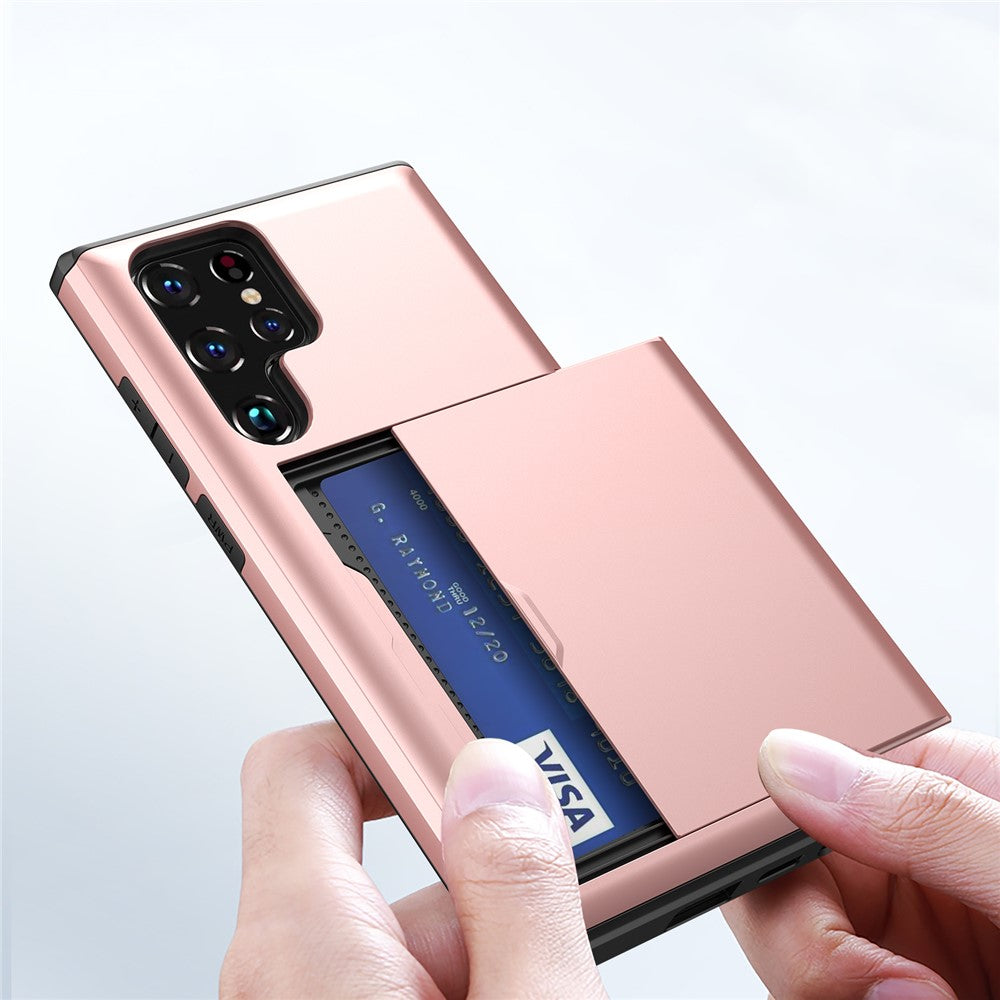 Galaxy S22 Ultra 5G Schiebekartensteckplatz-Hülle – Mit Kratzfestem Design