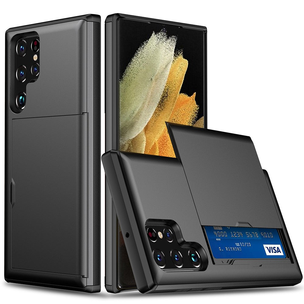 Galaxy S22 Ultra 5G Schiebekartensteckplatz-Hülle – Mit Kratzfestem Design