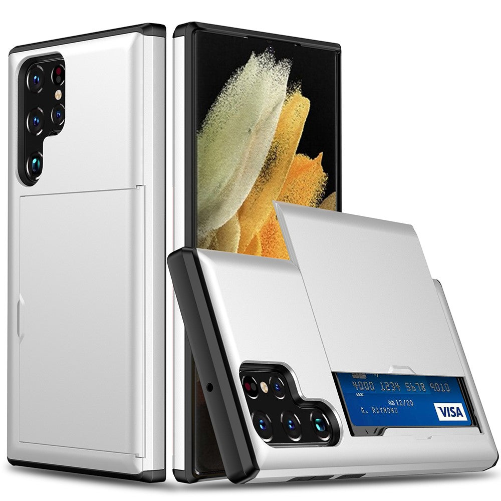 Galaxy S22 Ultra 5G Schiebekartensteckplatz-Hülle – Mit Kratzfestem Design